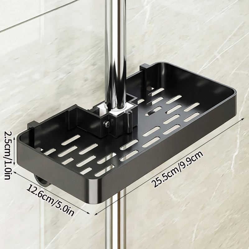 Badezimmer Aufbewahrungsregal Organizer Bohrfrei Wandmontiert Shampoo Duschregal Aluminiumlegierung Aufbewahrungsregal für Badezimmer Küche