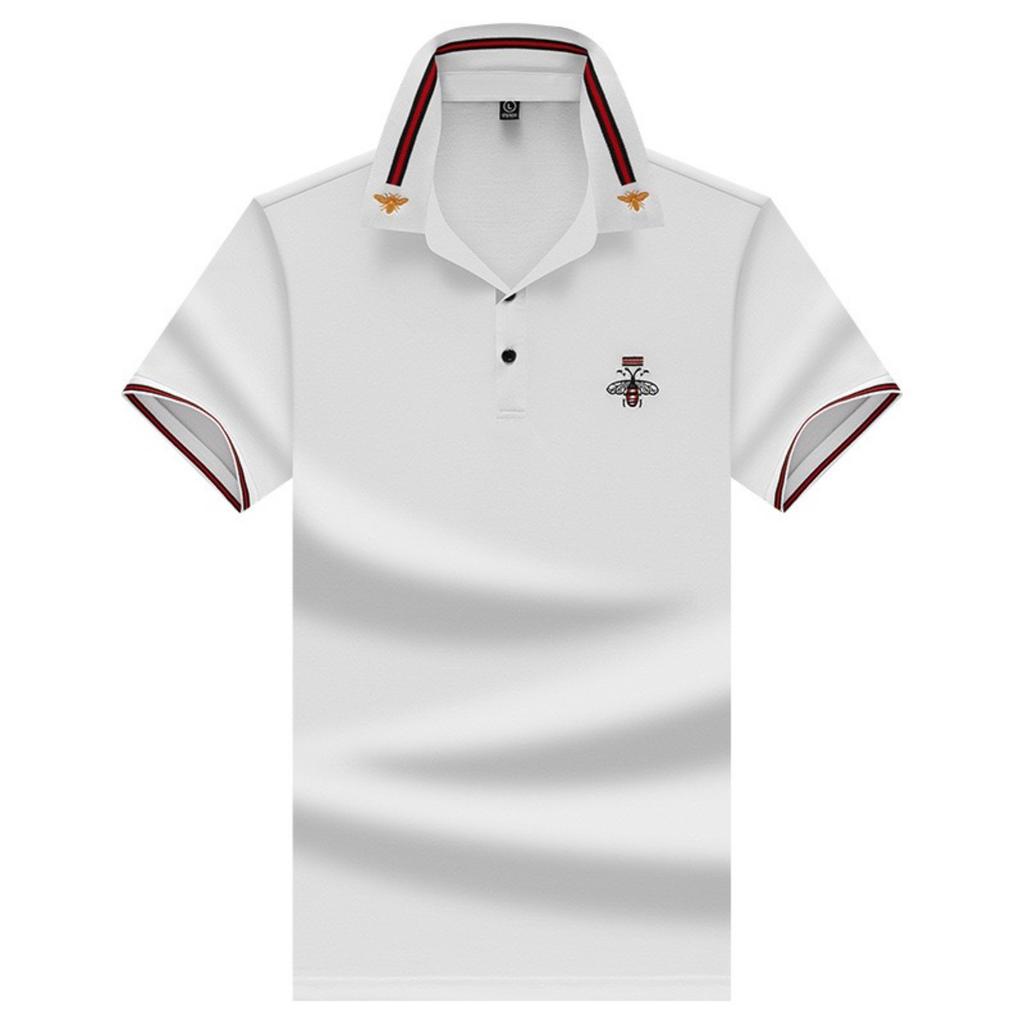 STORN Marque Design Qualité Homme POLO Col Revers Abeille Brodé Manches Courtes Nouveau T-shirt d'Été Affaires Classique Tendance Mode Vêtements pour Homme