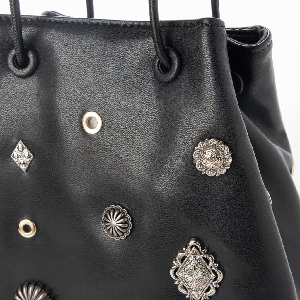 Studded Bonded Shoulder Bag