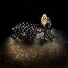 Sterling Silber Rubin Knospe Stempel schwarzgold Ringe für Damen Vintage Hochzeit Schwarzgold Ring Italien Schmuck Geschenk