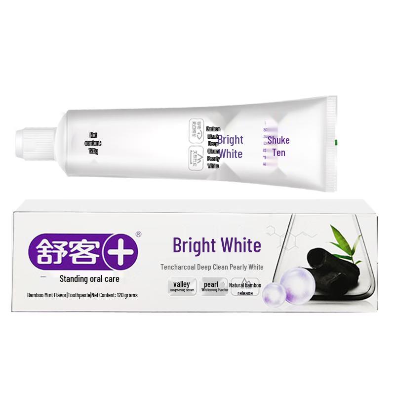 Saky Bright White Toothpaste with Bamboo Charcoal & Pearl (3 x 210g)