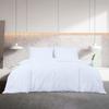 Housse de couette - Blanc - Microfibre - 260x240 cm - Standard 100 OEKO-TEX - 2 taies d'oreiller