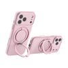 Liquid Silicone for Magsafe Magnetic Wireless Charging Phone Case for IPhone 17 16 Pro Max Rotate Ring Holder Protective Cover