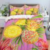 Fruit Pineapple Queen King Duvet Cover 3D Yellow Tropical Fruit Bedding Set Plants Comforter Cover 2/3pcs Polyester Quilt Cover