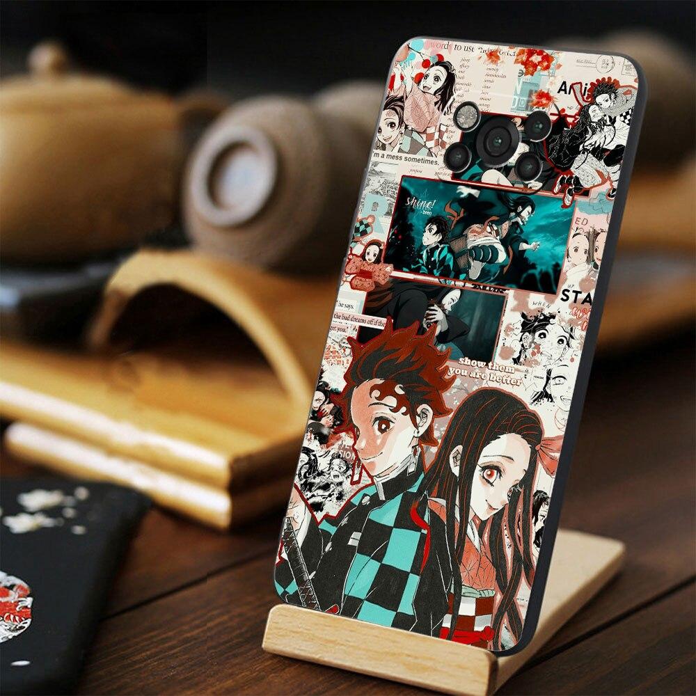 Für Xiaomi POCO MI 11 lite F3 10T M4 Pro 5G X3 NFC 11T F4 GT X4 M3 9T Handyhülle Mode Demon Slayer Kimetsu No Yaiba