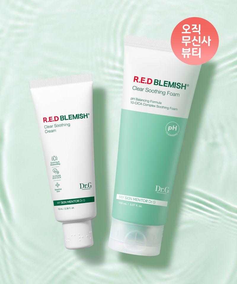 Red Blemish Clear Soothing Cream 70ml (Tube) + Cleansing Foam 150ml