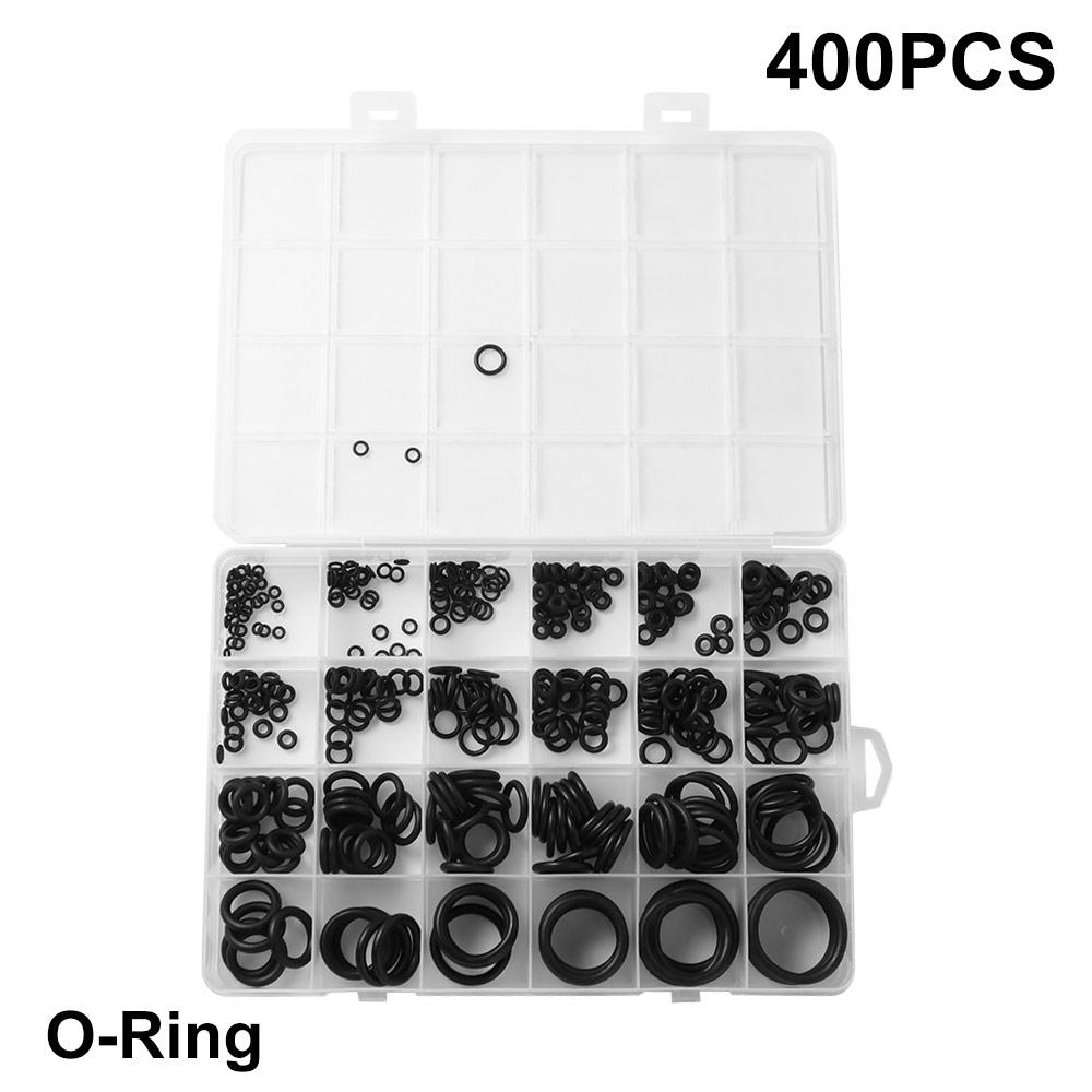 400Pcs Durable Car O-Ring Rubber Ring Kit Heat-resistant Gasket Washer Tool Kit Auto Repair