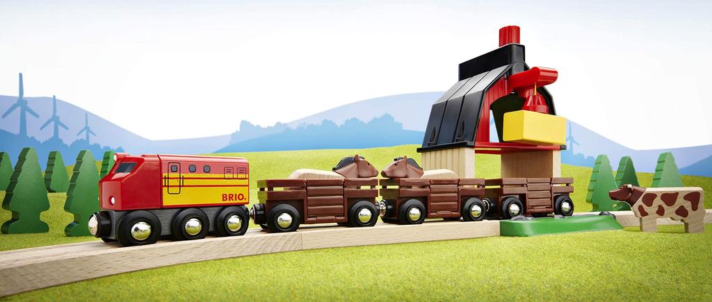 Brio Farm Rail Set for Ages 3 and Wooden Wooden Rail Gift 33719, Up. [Toy, Toy, Set, (Birthday/Christmas)]
