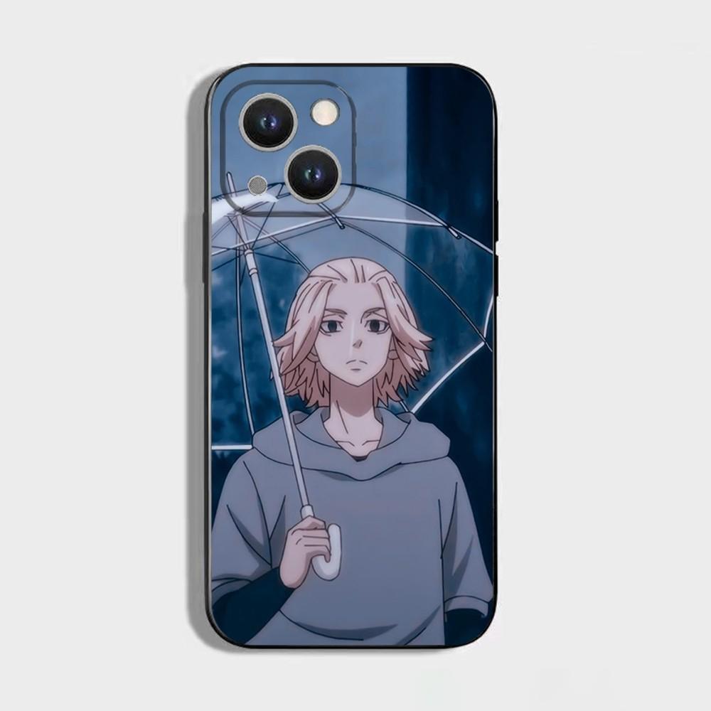 T-Tokyo Revengers Anime Handyhülle Für iPhone 16 15 Plus 14 13 Pro Max 12 Mini 11 X XS XR 7 8 8Plus Schwarze Weiche Handyhülle
