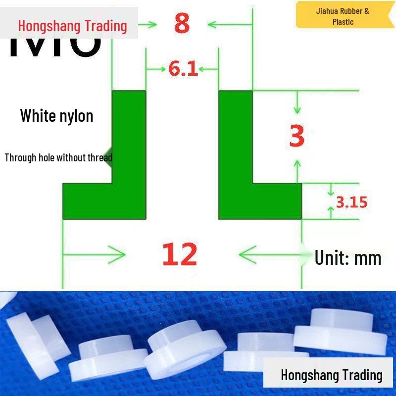 Step T-Shaped Nylon Insulating Bushing Washer, M3-M35 Thread Protection Spacer