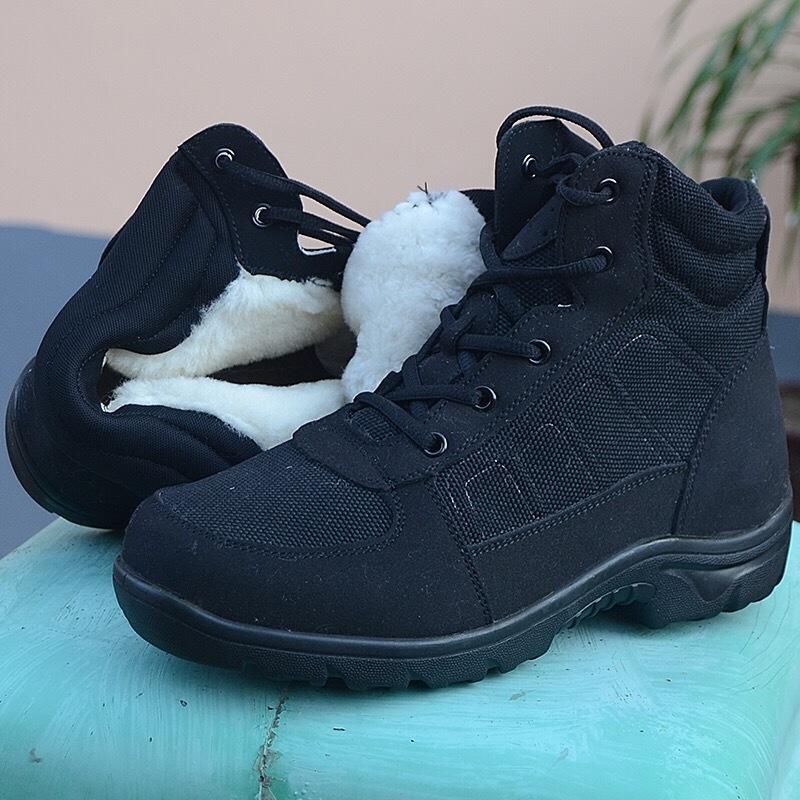 New lightweight thickened warm wool cotton shoes winter velvet non-slip and cold-proof outdoor snow cotton boots