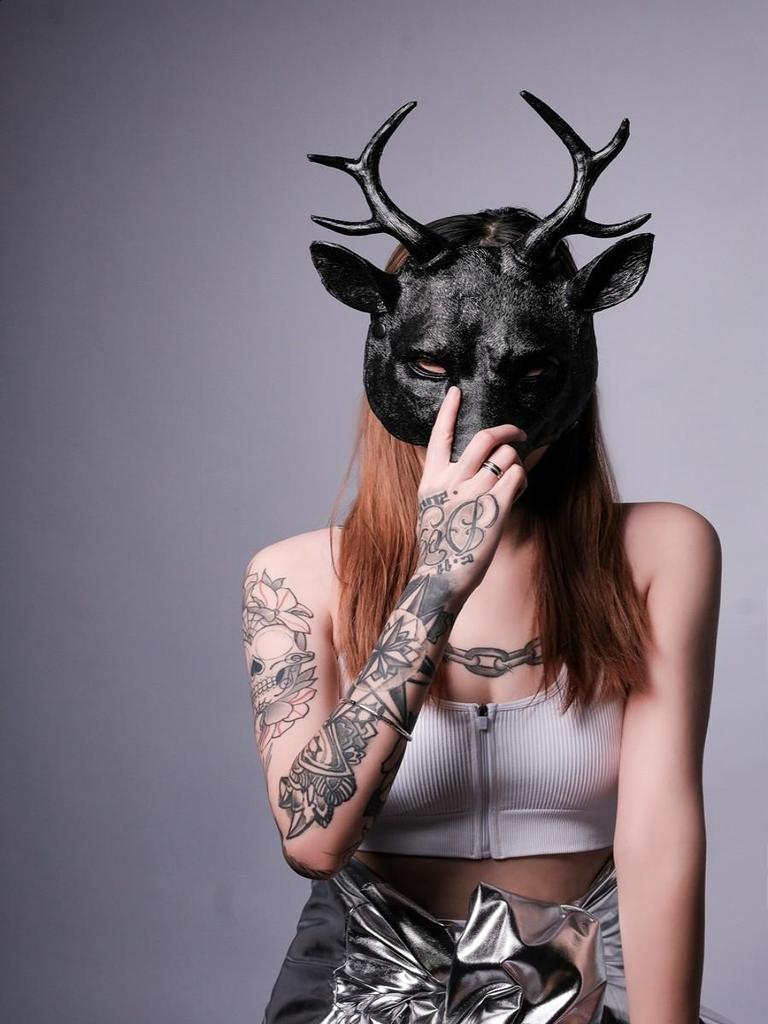 Cosplay Deer Mask 3D Animal Mask PU pěna Personalizovaný dárek Ženy Muži Karneval Party Rave Club Role Play Masky