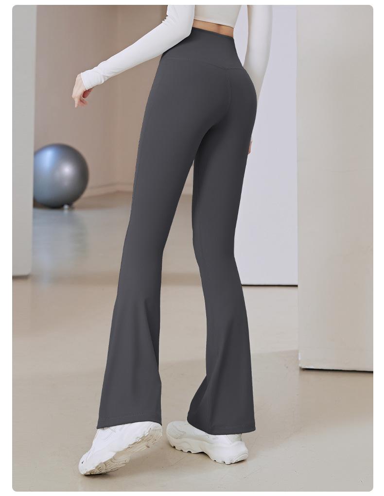 Sports Yoga Pants Quick,drying Breathable Tight Fitness Pants High Waist Slim Fit Yoga Wear Wide Leg Flared Pants