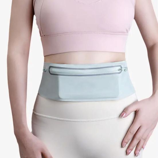 Running Belt Fanny Pack 3 Pockets Adjustable Waist Bag Workout Phone Holder Bag Fits Phones Up to 7.5 Inch for Men Women Fitness Hiking Jogging