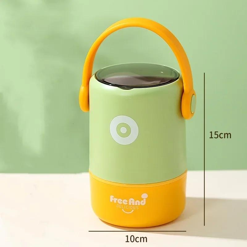 Portable Double-layer Lunch Box for Kids 304 Stainless Steel Insulated Bento Box with Handle Office Worker Food Containers
