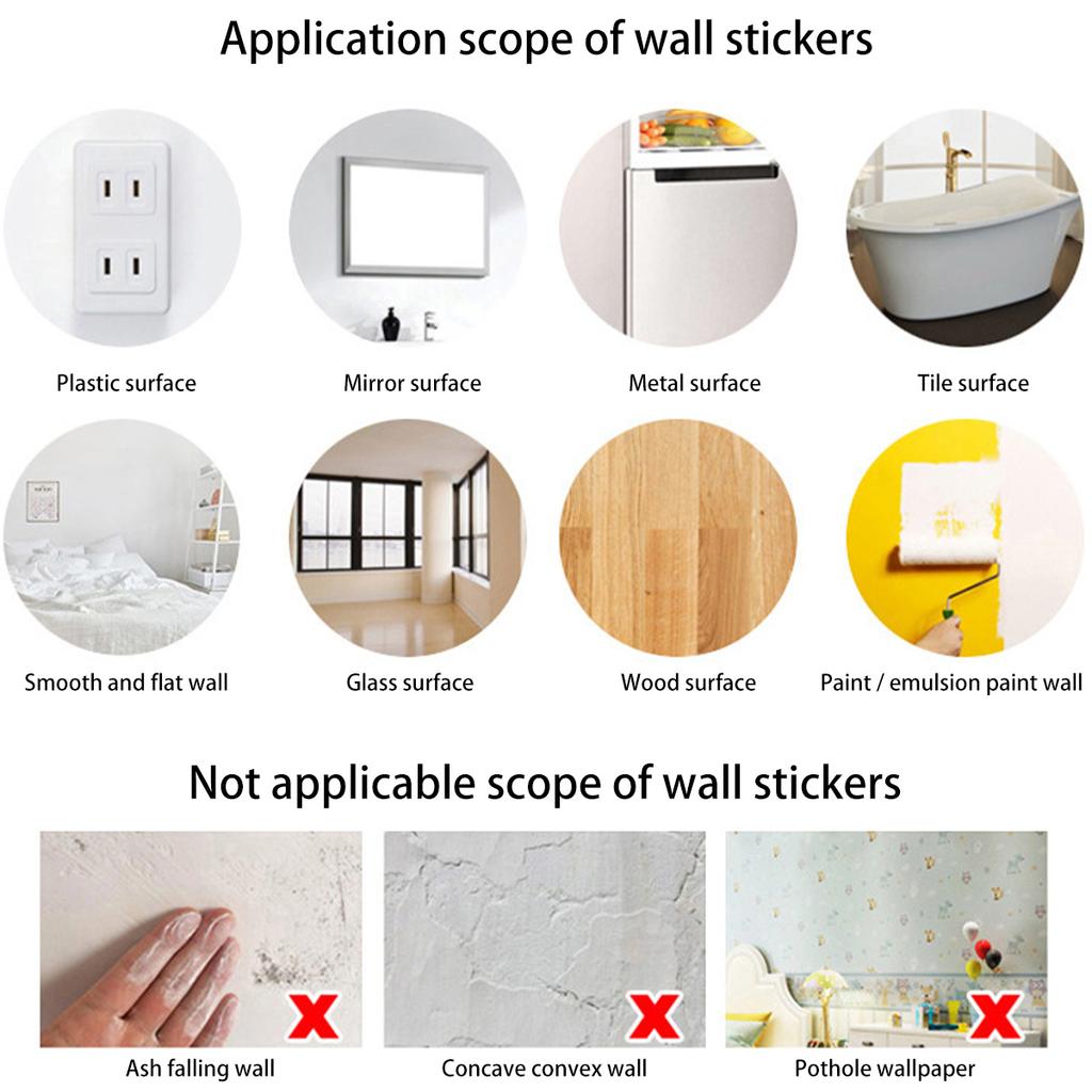 2/1Pcs Wall Stickers Wall Art Decor Cartoon Bear Moon and Stars Color Self Adhesive Stickers for Kids Room Baby Room Wall Decals