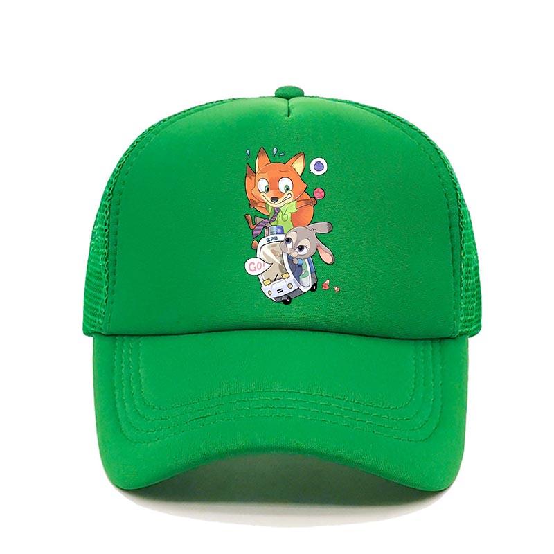 Cartoon Anime Print Baseball Cap Zootopia Judy Nick Sun Mesh Hat Men Women Adjustbale Summer Trucker Hat Outdoor Casual Golf Cap