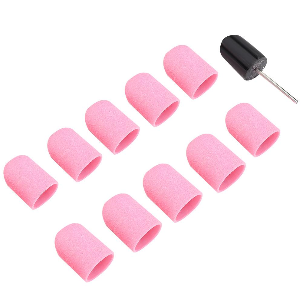 Nail Art Sanding Band Nail Polishing Grinding Head Sanding Ring Cap 16 X 25mm (Pink)