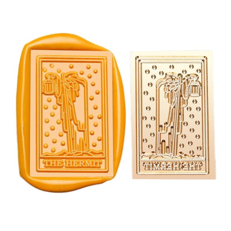 

Rectangular Seal Stamp Head with Tarot Themed Pattern for Seal Letter Envelope Party Invitations Card Embellishment