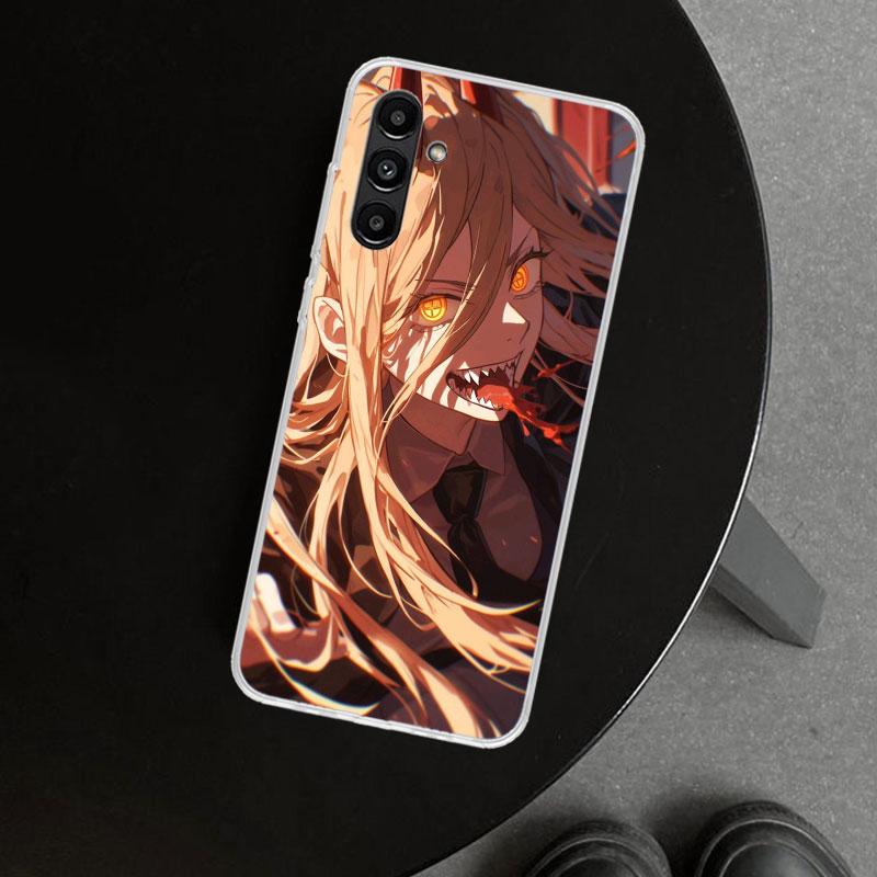 Chainsaw Mans Power Phone Case Cover for Samsung Galaxy A17 A16 A26 A36 A56 A57 A37 A15 A25 A35 A55 A14 A24 A34 A54 A13 A23 A33
