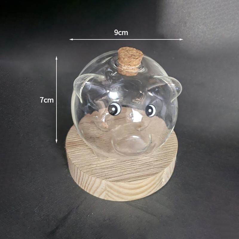 Sparschwein aus Glas, durchsichtig, Sparschwein, transparent, Spardose, Geldbehälter, Geschenk für Kinder und Erwachsene