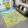 Child Playmat Highway City Traffic Playroom Area Rug Large Carpet Rug for Living Room Bedroom Decor Kids Play Non-slip Floor Mat