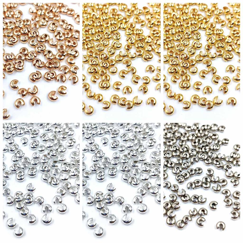 DIY Material Bag Clasp Crescent Clasp C Clasp Bracelet Positioning Bead Accessories Half Moon End Clasp Handmade 3/4/5mm Gold Sliver