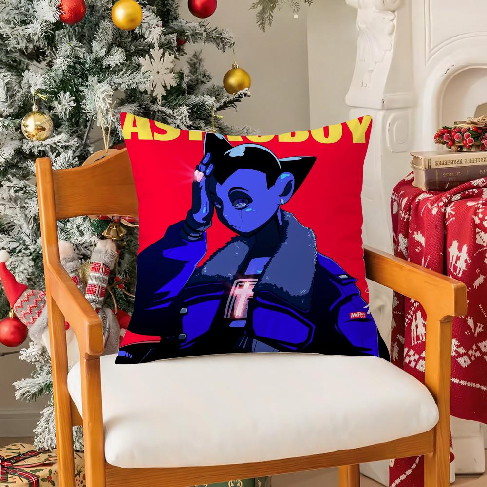 Anime A-Astro B-Boy Pillow Case Silky Elegant Comfort Sofa Bed Invisible Zipper 30cmx30cm