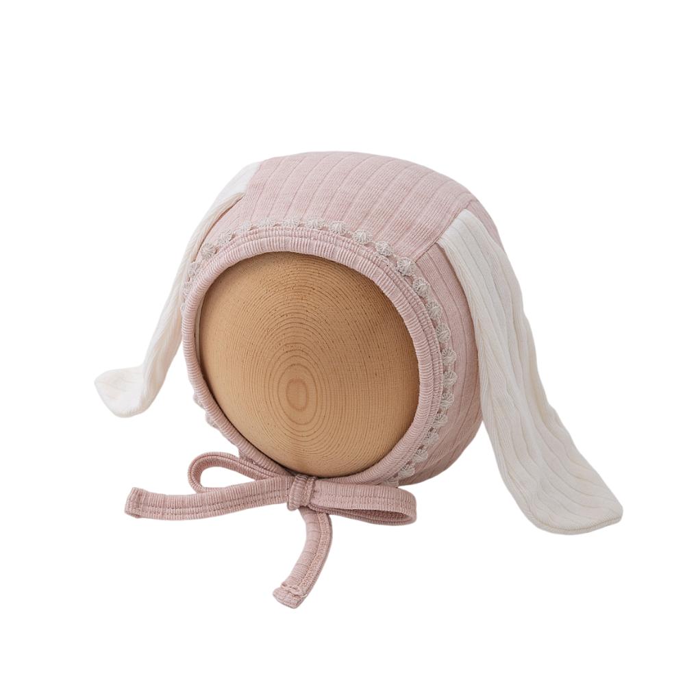 

Sweet Baby Ear Protection Hats Cute Baby Fetal Cap Fashion Newborn Beanie Hat Children розовый