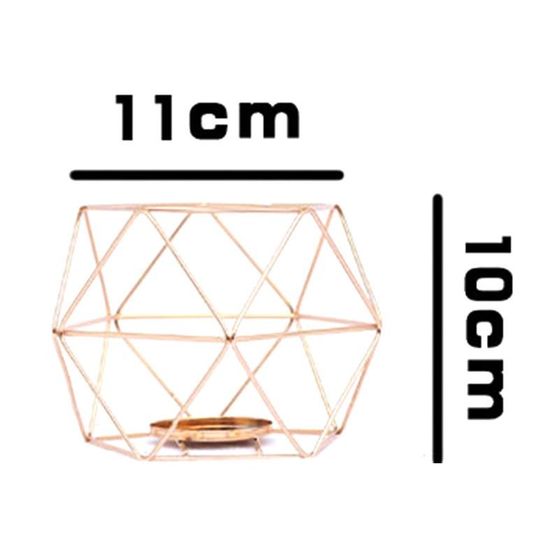 Nordic Style Geometric Iron Candlestick Candle Holders Home Wall Romantic Durable Candlesticks Weddi