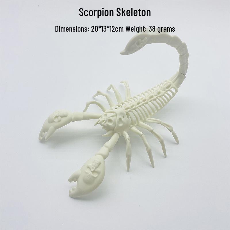 Halloween Skelett Tiere: Leuchtende Schlangen-, Spinnen-, Skorpion-, Gecko-Knochen-Dekoration