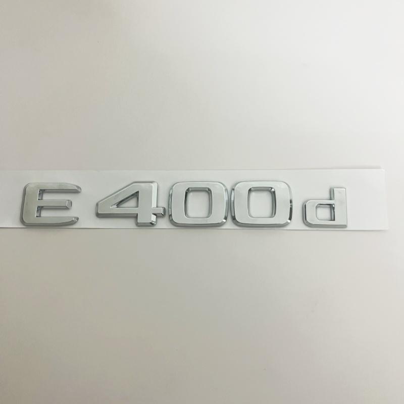 Black Silve Letters E200 E260 E300 E400 E220d E350e E300de 4Matic ABS Emblem for Mercedes Benz W213 Car Trunk Logo Sticker