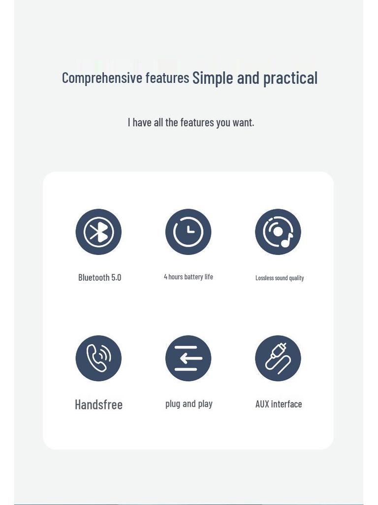 Wireless 5.0 Car Bluetooth Aux Audio Receiver & Adapter