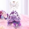 Mothers Day Mom Gifts for Women Preserved Flowers in Glass Angel Forever Flowers Gifts Eternal Roses Gifts for Grandma, Light Purple