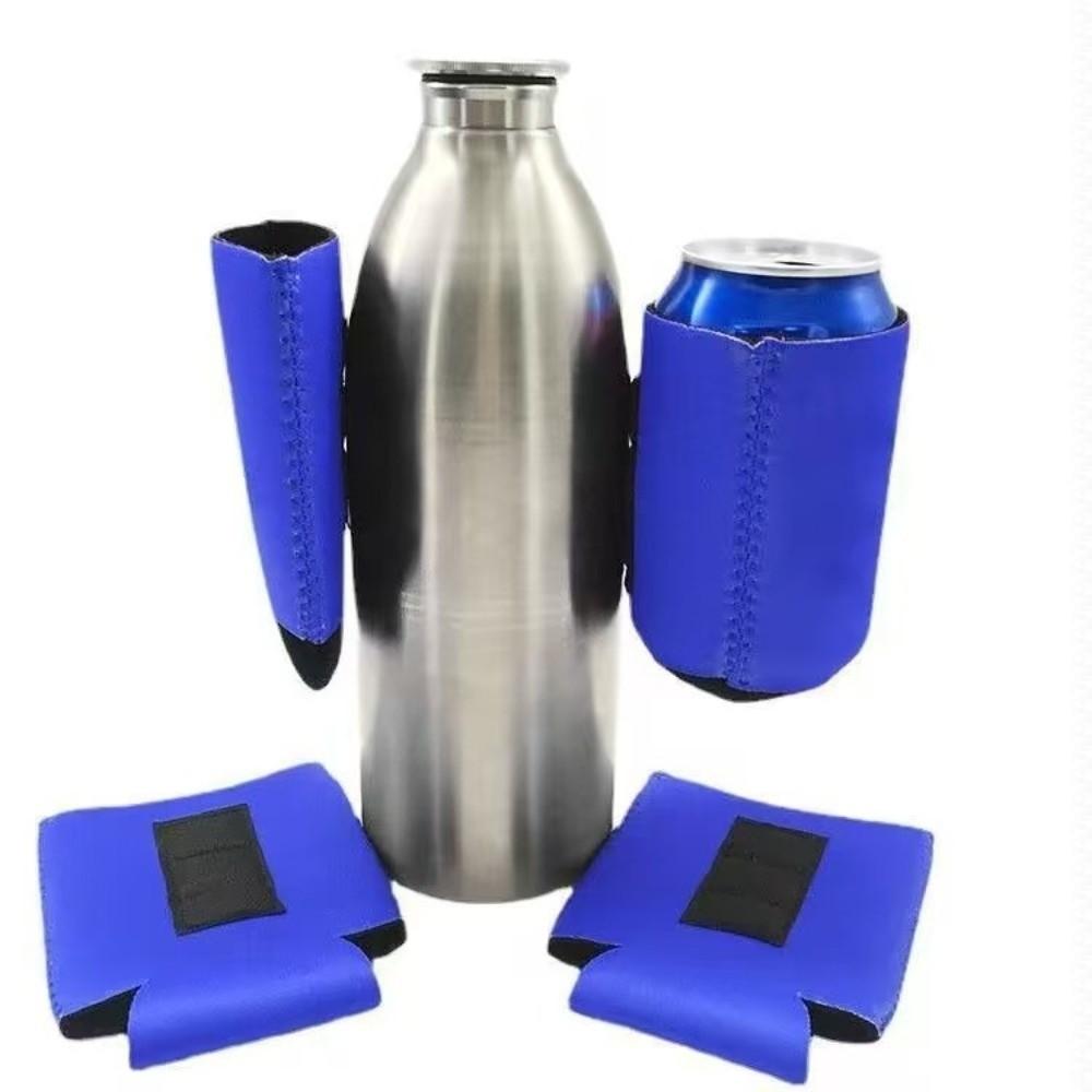 Reusable Can Cooler Insulated Sleeve Neoprene Bottle Sleeve Portable Drink Sleeves  BBQ
