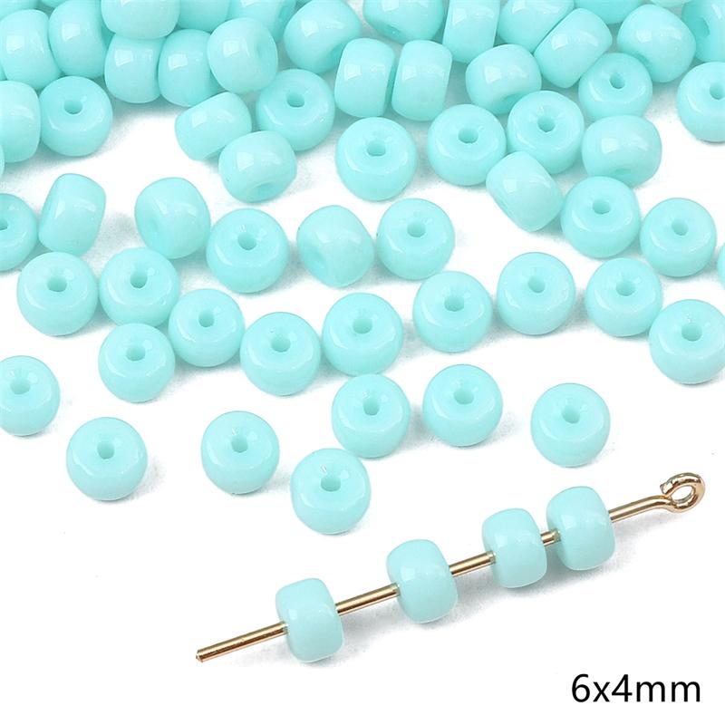 20pcs Blue Color Crystal Glass Loose Space Beads for Bracelet Necklace DIY Jewelry Craft Making Beads