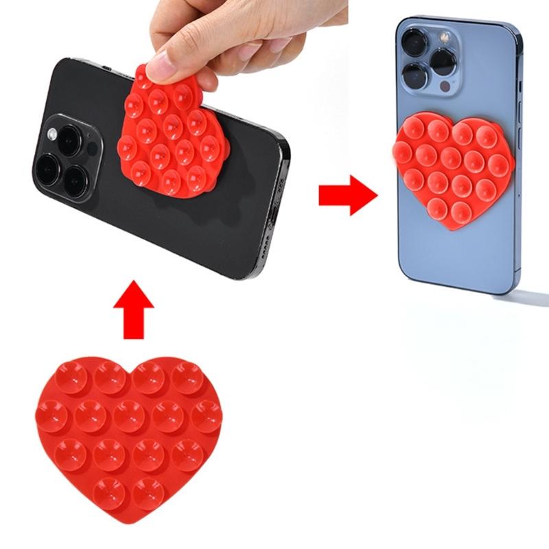 Suction Phone Case Mount,Silicone Phone Suction Grip for Smartphone AntiSlip Handsfree Mobile Holder