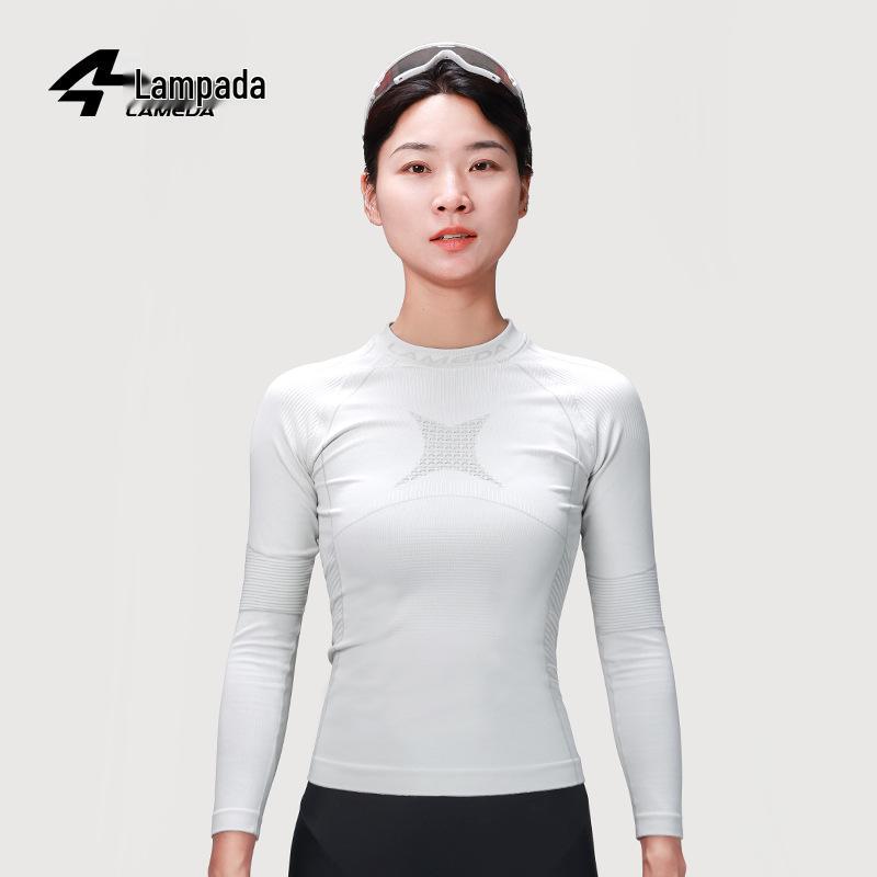 Lampaida Women's Compression Shirt: Long Sleeve Base Layer for Cycling, Running, and Warmth in Autumn & Winter