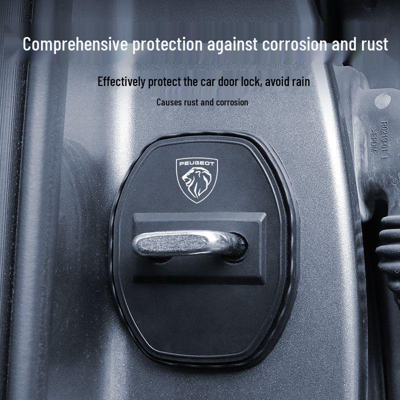 Peugeot 5008 Car Door Lock Silicone Protective Anti-rust Dustproof Cushion Cover