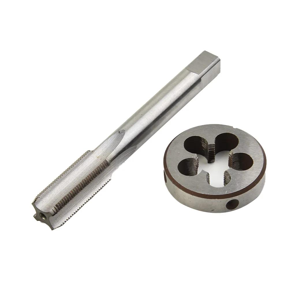 HSS M-14*1,0mm Gewindebohrer & M-14*1,0mm Schneideisen Metrisches Gewinde Linksgewinde Metallbearbeitungswerkzeuge M-14*1 Gewindebohrer+Rundschneideisen-Satz Elektrowerkzeugzubehör