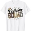 Birthday Squad Animal Print Leopard Cheetah Zebra Crown Crew T-Shirt