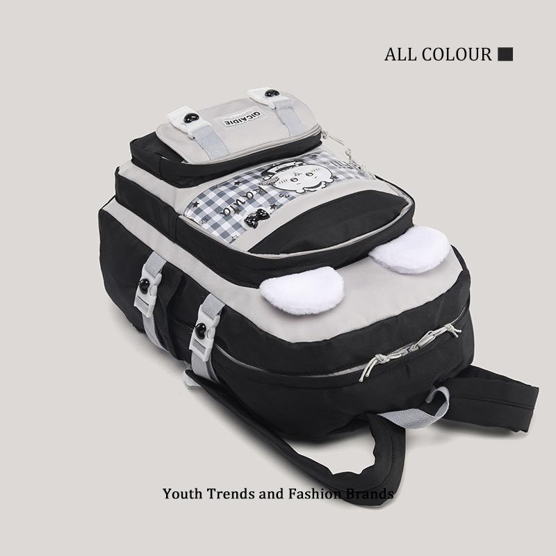 Backpack female, campus backpack, junior high school student schoolbag, large-capacity travel bag