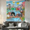 Toca Life World Wall Hanging Printed Fabric Blanket Decorative Tapestries for Bedroom Living Room Home Decor