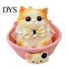 Cat Stress Relief Toy with Basket & Accessories, Slow Rebound Simulated Kitten Fake Squeeze Toy, Soft Stretchy Animal Fidget for Desk Decoration Toys