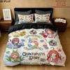 5Toubun Pattern Bedding Quilt Set Quilt Cover Pillowcase Home Birthday Gift(1 * duvet cover + 2 * pillowcase, without core)