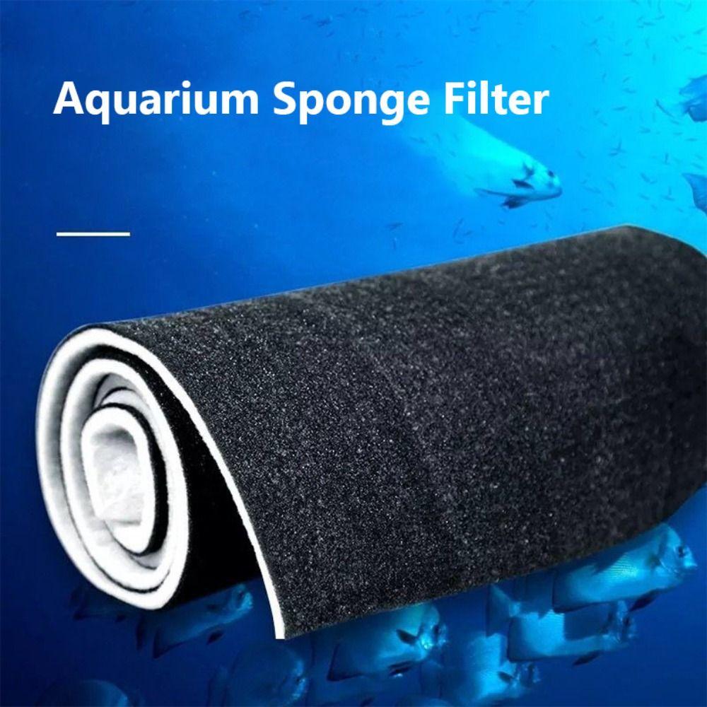 Double Layer Aquarium Sponge Filter White&Black Good Permeability Fish Tank Filter Cotton Sponge 1cm Thick