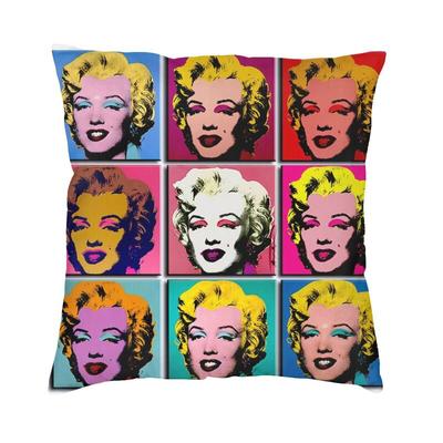 Pop art dourado warhol monroe marilyns lance capas de almofada decoração 3d impresso cadeira capa de almofada cama escritório fronha