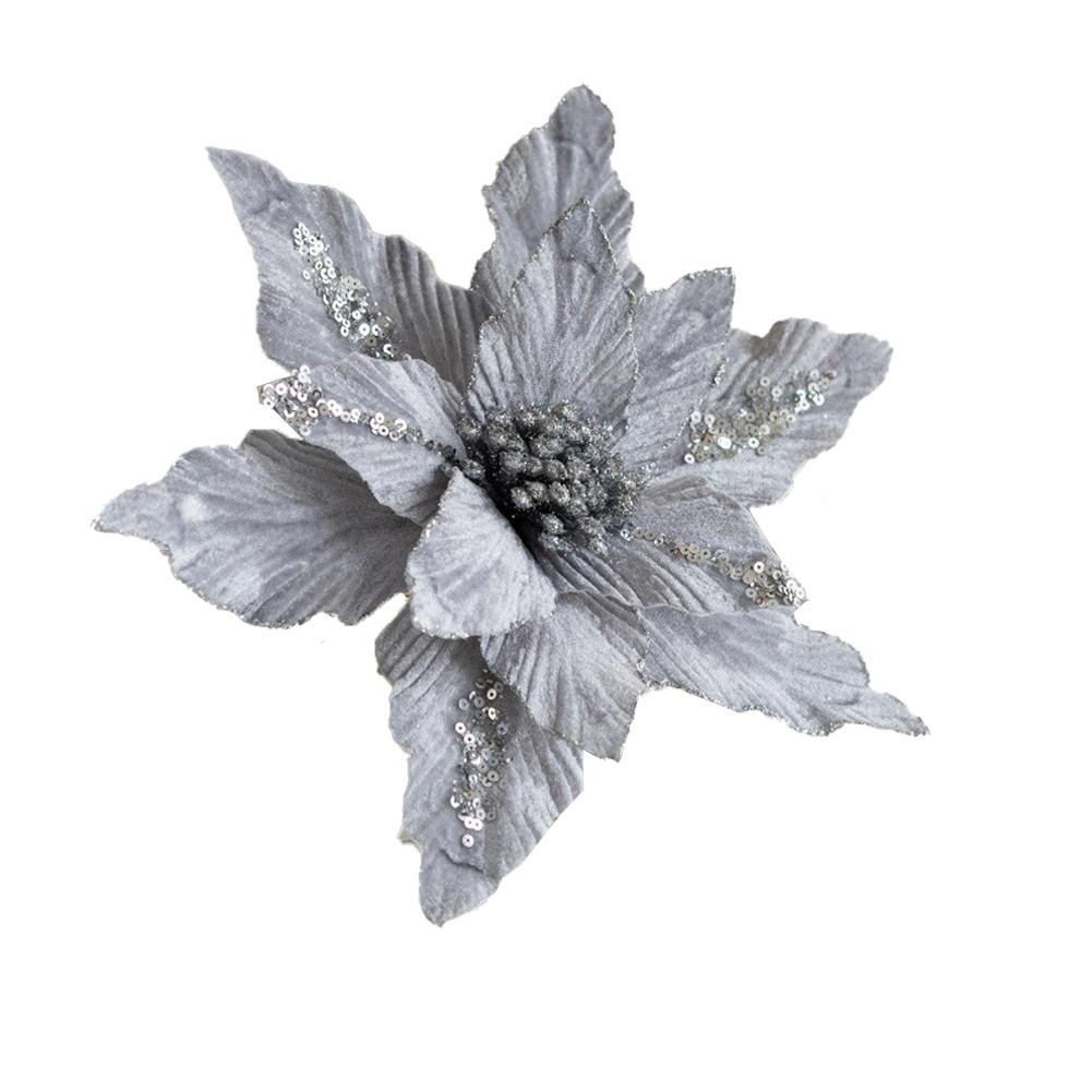 

Flannel Christmas Flowers Artificial Christmas Flowers Easy To Decorate Elegant And Colorful High Quality Material