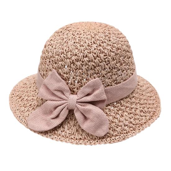 Women Straw Hat Wide Brim Breathable Hollow Design Summer Hat