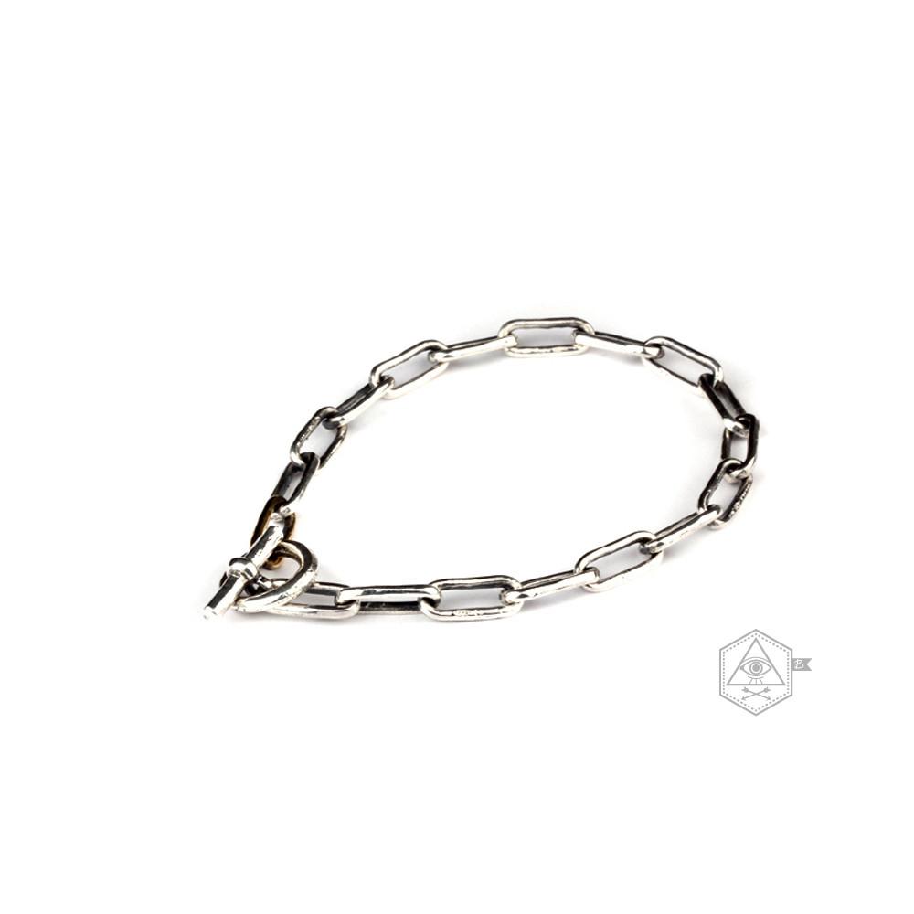 Bebello [Bs-347] 925 Silver Square Chain Bracelet